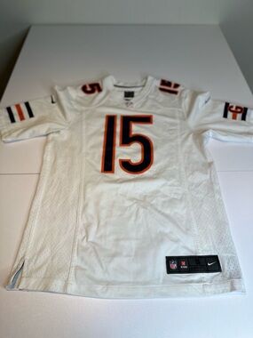 NFL White Jersey with Navy and Orange Accents